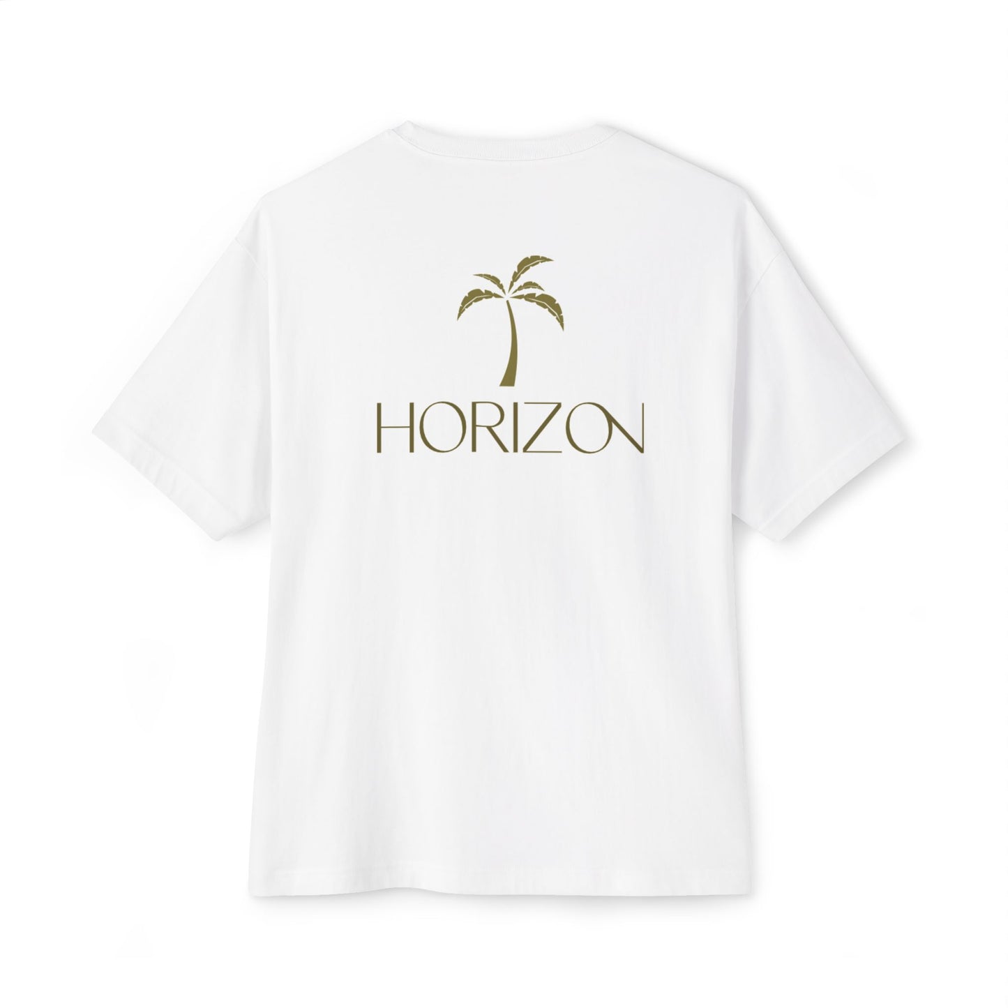 Horizon Palm Tree Oversized Boxy Tee - Relaxed Summer Vibes